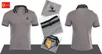 t-shirt ferrari acheter high collar hommes short sleeve boutique italie gris